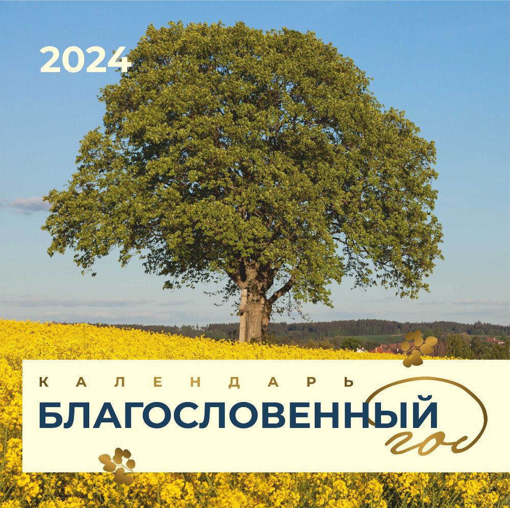 Календарь настенный перекидной на скрепке на 2024 год - Благословенный год 29х29 см