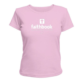 Женская футболка - Faithbook (Книга веры) - розовая