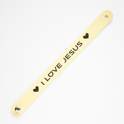 Браслет "I love Jesus" из натуральной кожи (разные цвета)