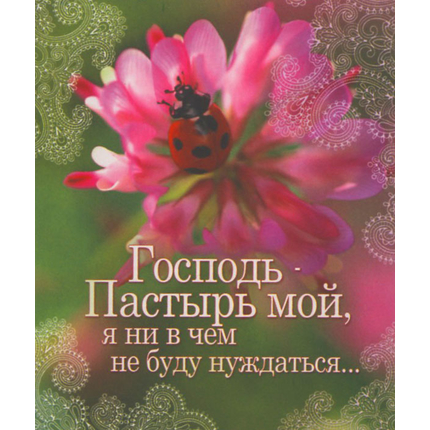 Господь - Пастырь мой, я ни в чем не буду нуждаться... - открытка-карточка 8х9,5