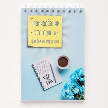 Блокнот 10x14,5 см "Планирование - это одно из проявлений мудрости" 48 л., линейка, цветные страницы
