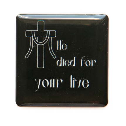 3D стикер на телефон - He died for your live
