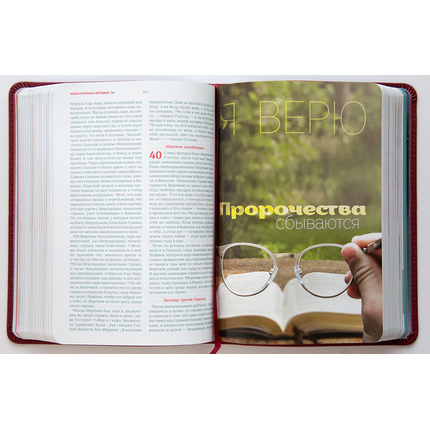 Библия для молодежи (новый русский перевод, статьи, цветные вставки, бордовая обложка)
