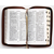 Библия каноническая (12х19см, тёмно-коричневая кожа, золотое солнце, золотой обрез, индексы, молния, 2 закладки)