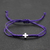 Браслет на шнурке - Крест (фиолетовый)