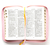 Библия (14,3х22см, искусств. кожа, нежно-розовый, "Золотое сердце", молния, золотой обрез, индексы, 2 закладки, слова Иисуса выделены жирным, средний шрифт)