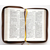 Библия (14,3х22см, натуральная кожа, коричневый пятнистый, надпись "Библия" с вензелем, молния, золотой обрез, 2 закладки, слова Иисуса выделены жирным, средний шрифт)