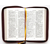Библия (14,3х22см, натуральная кожа, бордовый пятнистый, надпись "Библия" с вензелем, молния, золотой обрез, 2 закладки, слова Иисуса выделены жирным, средний шрифт)