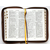 Библия (14,3х22см, натуральная кожа, коричневый пятнистый, надпись "Библия" с вензелем, молния, золотой обрез, индексы, 2 закладки, слова Иисуса выделены жирным, средний шрифт)