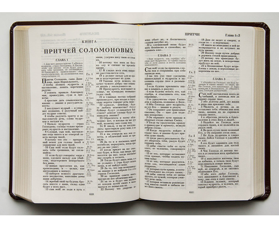 Библия каноническая с параллельными местами (Колос, бордо, золотой обрез)