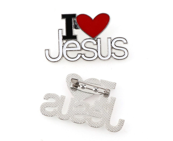 Брошь - I love Jesus