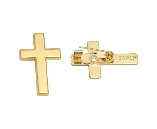 Значок на булавке Крест под золото