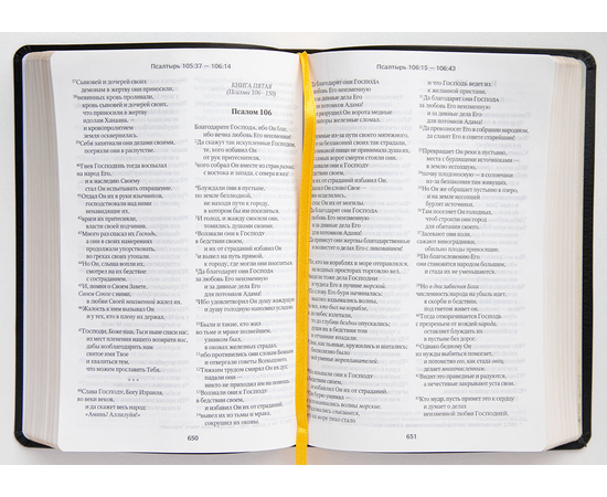 Библия в современном переводе (15х22см,чёрный термовинил, золотой обрез, закладка, крупный шрифт)