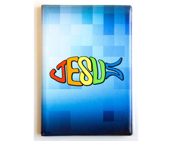 Обложка на паспорт с отделением для автодокументов  ПВХ "Jesus"