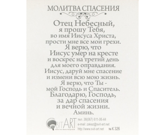 Есть Тот, Кто любит тебя. Иоанна 3:16  (оборот молитва спасения) - открытка-карточка 8х9,5